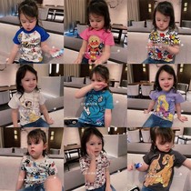 Xisong house with short-sleeved girls and boys summer Yangqi 2021 new childrens t-shirt pure cotton summer baby wild