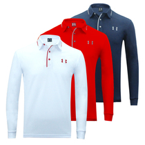 GOLF mens long sleeve T-shirt 2021 spring and autumn Pearl sports quick-drying polo shirt GOLF ball clothing top