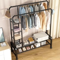 Drying rack floor-to-ceiling bedroom household clothes bar folding hanger indoor simple coat rack balcony drying rack