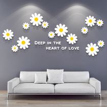 Mirror Acrylic 3d Solid Daisy Small Flowers Nordic Cozy Bedroom Shop Placement Wall Stickers Wall Decor