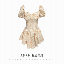 ADAM Design 2293 small man lantern sleeve high waist slim dress