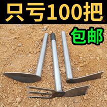 Full steel small hoe digging earth Divine tools for home Outdoor farm tools Furniture Forged and Weeding Planting of Vegetable Seeds