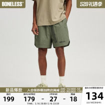 BONELESS Knitted Skin Basic Logo Shorts American High Street Summer Make Old Sense Fabrics Leisure Men and Women