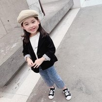 Girl blazer baby 2021 New Korean fashion foreign style suit long sleeve top dress children suit