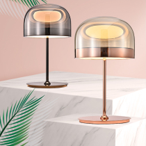 Far Fen Nordic Creative ins Wind table lamp minimalist fashion Living room Bedroom Book room Italian glass lampshade Lamp