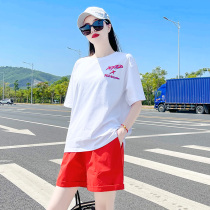 Eurobrand Name Fashion Sportswear Suit Womens Summer 2022 New Short Sleeve Shorts Running Two Sets Eben