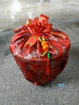 New Wenzhou wedding custom hundred son figure bag large son bucket bag wedding son bucket toilet bag marriage