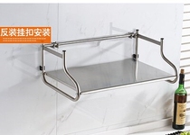 Microwave oven shelf stainless steel kitchen shelf 1 layer wall type telescopic electric oven bracket Wall hanger