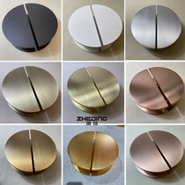 Simple semi-circular tempered glass big door handle custom solid wood door hotel double door open push-pull door handle ancient copper