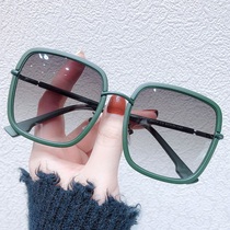 Sunglasses female senior sense ins polarized sun glasses round face big face sunglasses tide UV protection fashion light color glasses