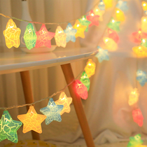 led lights flashing lights string lights five-pointed star dormitory room hanging lights Christmas Spring Festival birthday decoration scene layout
