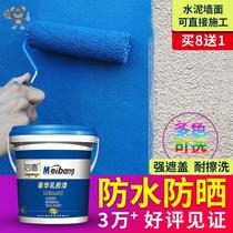 Grey wall paint Hotel a self-brushing cement gray toilet wall brush green waterproof cement paint rough house Old House