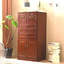 Solid wood storage cabinet home bedroom living room wall storage cabinet vertical cabinet narrow wooden multi-layer storage cabinet