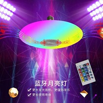 Burst screw mouth highlight LED lighting music light bulb RGB discoloration intelligent remote control Seven color Bluetooth sound saucer lamp