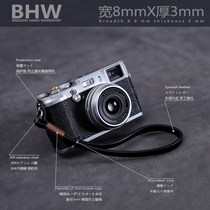 (BHW) camera wrist strap lanyard handmade leather cowhide micro single retro Leica Fuji Sony