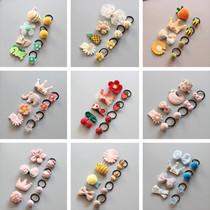 Cute pet hairpin hairpin Teddy Yorkshire Marzis dog thumb rubber band hair rope set decoration