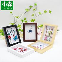 Hollow three-dimensional photo frame thickened handfoot print butterfly specimen mounting creative handmade diy paper dried flower picture frame
