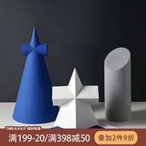 Nordic three-dimensional geometric ceramic ornaments Living room entrance desktop home decoration creative model room handicraft decoration