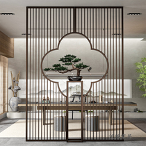 Chinese wrought iron stainless steel screen partition wall living room bedroom shelter home Nordic simple modern entrance entrance