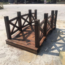 Outdoor Anticorrosive Wooden Arch Bridge Carbide Wooden Bridge Pastoral Landscape Wooden Bridge Wooden Plank Road Courtyard Solid Wood Decorative Bridge