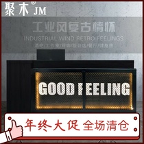 Retro industrial style cash register clothing store counter small gym Internet café bar front desk reception corner