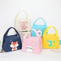 Childrens lunch box bag Portable Primary School students cute with rice large canvas bowl bag boy girl lunch bag