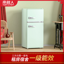 First-class energy-saving small refrigerator Household small dormitory rental room freezer mini double door refrigerator power saving