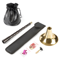 Suona drop B tune Ebony suona with Reed Post Drop B suona paint gold bowl gilded core with bowl bag XS5073