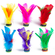 Shuttlecock chicken feather goose feather shuttlecock color feather spline Lotus shuttlecock (6 sets) color random NF1036