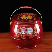Son and Sun Bucket Dowry Wedding Supplies Daquan Egg Container for Wedding