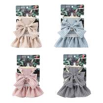 Pet cat and dog supplies anti-break free breathable adjustable Korean version of the big bow princess dress vest style traction rope