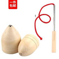 80 s nostalgic classic toys childhood middle-aged and elderly fitness children solid wood quality old-fashioned whipping wood top