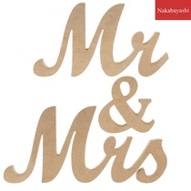 European wooden ornaments MR MRS wedding props wooden DIY English letter birthday party decoration