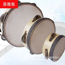 Orff musical instrument percussion instrument parent-child dance teaching aids educational toy 10-inch natural tambourine