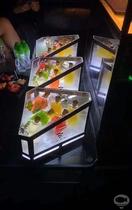 New LED ice bucket beveled light utensils bar KTV creative perfume bottle cocktail ice box wine display stand
