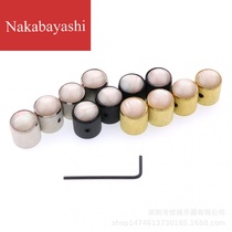 Inlaid white shell knob Shell electric guitar Electric bass potentiometer Volume tone Perforated metal knob with wrench