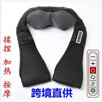 Strength vertebra kneading massage shawl multi-functional electric heating shoulder force hammering kneading whole body massager