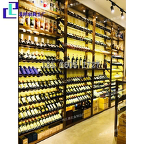 Recommended stainless steel titanium wine cabinet rose gold decorative display rack refrigerated constant temperature exhibition hall red wine rack custom manufacturers