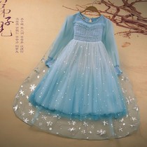 23 Girls Aisha Princess Dress Western Blue Skirt Little Girl Autumn Princess Dress Children Autumn Dress