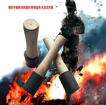 Type 67 hand grenade model cast iron wooden handle hand props film and television anti-Japanese performance training coach bomb simulation childrens toys