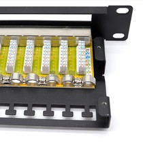 Dust-proof and lightning-proof shielded distribution frame cat6a Super Five network jumper rack cabinet wire frame 6 type 1U48 Port