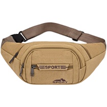New Purse Men Running Sports Chest Front Bag Retro Large Capacity Canvas Worksite Practical Putting Mobile Phone Skew Satchel
