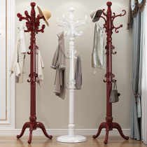 European-style coat rack floor-to-ceiling home bedroom solid wood carved clothes hanger simple modern living room single pole hanging bag rack