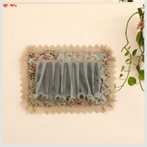 Door phone intercom decorative cover dust cover fabric protective cover doorbell cover European embroidery pastoral style Visual