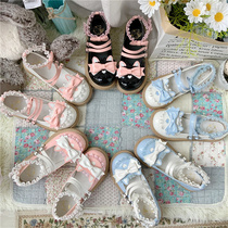 (Ballet cat cat)Spot original cute Japanese lolita big toe shoes flat bottom wild student shoes
