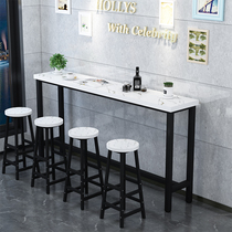 Bar table Household high-legged table Restaurant coffee milk tea shop table and chair Small balcony table Long table Narrow bar table against the wall