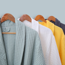 Five-star hotel bathrobe Spring and Autumn Winter thick Women Mens couples waffle bathrobe Four Seasons Universal