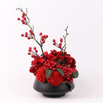 New Chinese emulated flower and fruit New Year flower decoration Lunar New Year Flower Art Hotel sales office Prototype Room Fake Flower Pendulum