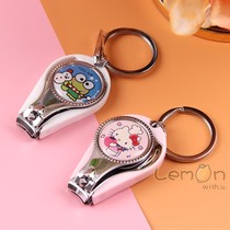 Day single cartoon nail clippers cute nail clippers single set portable children adult nail clippers with file mirror