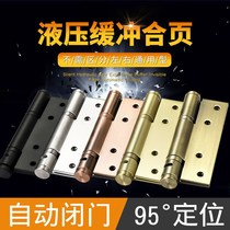 Invisible door hinge automatic closing rebound self-closed hydraulic belt buffer hinge home positioning damping behind closed door